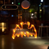 Cifeeo  Halloween Pumpkin Lamp Spider Bat Ghost Eyeball Cap Spider Web LED Sucker Lamp Atmosphere Decoration Lamp String Color Lamp