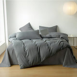 Cifeeo New Simple Solid Color Bedding Set Full Size AB Double-sided Duvet Cover Set with Bed Sheet Quilt Cover and Pillowcases Double