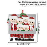 2022 Christmas Decor for Home DIY Family Santa Claus Chirstmas Tree Hanging Ornaments Pendant Happy New Year Gift Navidad 2023