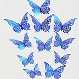 Back to school 12pcs Cake Decorations 3D Hollow Butterflies Happy Birthday Cake Toppers for Birthday Cake Dessert Baby Shower Decor Butterfly