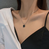Cifeeo Kpop Heart Chain Choker Necklace For Women collar Goth Necklaces Aesthetic Jewellery Christmas Party Girl halloween New Chocker