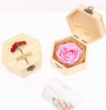 Wooden Box Luminous Rose Soap Flower Love Gift Box Birthday Valentine's Day Gift Giveaway Aromatherapy Artificial Flowers