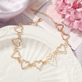 Cifeeo Kpop Heart Chain Choker Necklace For Women collar Goth Necklaces Aesthetic Jewellery Christmas Party Girl halloween New Chocker