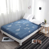 Cifeeo Fashion Print Queen Size Fitted Bed Sheet Twill King Soft Comfortable Fitted Sheet with Elastic Band Bedsheet Home Bed Linens