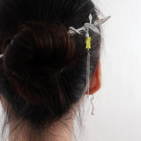 Cifeeo Vintage Chinese Style Hairpins Hair Stick Women Metal Glaze Hair Fork Hair Chopsticks Woman Girls Jewelry Accessories 2023