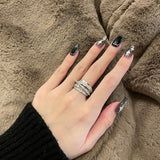 Back to school 2023 New Rings Fashion Women Metal Party Classic Zircon Planet Detachable Jewelry Super Flash Combination Ring