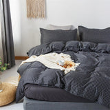 Cifeeo Green Brown Plaid Duvet Cover 220x240 Pillowcase Bed Sheet 4pcs Fashion Bedding Set Quilt Cover Four-Pieces Set Soft Bed Linens