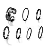 Cifeeo 3-16PC Fashion Ring Sets For Women Vintage Punk Gothic Finger Jewelry Fine Jewelry  Boys Girls Party Gifts