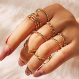 Cifeeo 3-16PC Fashion Ring Sets For Women Vintage Punk Gothic Finger Jewelry Fine Jewelry  Boys Girls Party Gifts