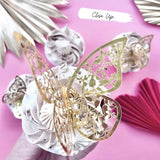 Back to school 12Pcs Gold Butterfly Cake Topper DIY Home Decoration Simulation Metal Texture Hollow Butterflies Wedding Crafts Party Decoration