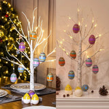 62cm Birch Tree Led Light Easter Decorations For Home Easter Egg Ornaments Hanging Tree Wedding Happy Easter Party Kids Gift