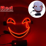 Cifeeo Halloween Glowing Mask Scary Cosplay LED Light Up Mask Halloween Masquerade Party Horror Props Available For Adults And Child