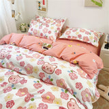 Cifeeo White Black Cow Leopard Printed Bed Cover Set Kids Duvet Cover Adult Boys Girls Bed Linen Bedsheet and Pillowcase Bedding Sets