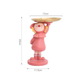 Cifeeo Living Room Sofa Sculpture Decoration Home Porch TV Cabinet Decoration Pout Girl Tray Housewarming Gift