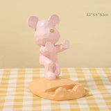 Cifeeo  Kawaii Bear Sculpture Mobile Phone Stand Room Home Accessories Cute Bear Desk Accessories Creative Mobile Phone Accessories