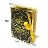 Back to school 5pcs Gold Printing Eid Mubarak Candy Box Muslim Ramadan Gift Bags Kareem Decorations Paper Boxes Eid Al-Fitr Party Supplies