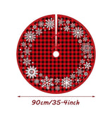 Christmas Gift 90CM Christmas Tree Skirt Xmas Tree Ornament Decorations For Home Fabric Bottom Xmas Tree Skirt Happy New Year 2023 Wood Plastic