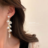 Back to school New Arrival Fashion Earrings Resin Trendy Water Drop Women Dangle Earrings Long Pendant Elegant Female Flower Jewelry