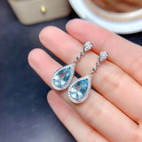 Thanksgiving Cifeeo  Delicate Dainty Pendant Earrings For Women Wedding Party Jewelry With Bright Blue  Exquisite Design Accessories