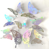 Back To School 12pcs Suncatcher Sticker 3D Effect Crystal Butterflies Wall Sticker Beautiful Butterfly for Kids Room Wall Decal Home Decoration