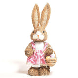 Cifeeo  10 Styles Cute Straw Standing Rabbits Bunny Decorations Easter Party Home Garden Wedding Ornament Easter Theme Party Supplies