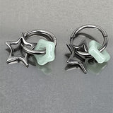 Cifeeo 2023 Korean Style Star Stud Earrings For Women Men Gothic Y2K Punk Design Earrings Removable Simple Earrings Hip Hop Jewelry