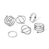 Cifeeo 3-16PC Fashion Ring Sets For Women Vintage Punk Gothic Finger Jewelry Fine Jewelry  Boys Girls Party Gifts