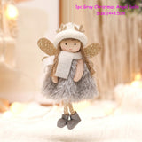 Cifeeo New Year 2023 Gifts Crown Veil Girl Dolls Angel Doll Navidad Xmas Tree Ornaments Christmas Decorations for Home Noel Natal