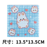 Back to school 10pcs Cute Bear Rabbit Snack Ziplock Bag Biscuits Candy Small Packaging Bag 13.5*13.5cm Party Hand-made Snack Packaging Bags