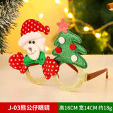 Cifeeo Cartoon Christmas Glasses Xmas Tree Santa Claus Gift Merry Christmas Decor Pendants Happy New Year 2023 Natal Nacidad Favor