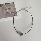 Cifeeo Vintage Heart Stone Pendant Necklace Simple Stylish Pendant Necklace For Women Men Jewelry Necklace Best Gift