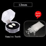 Cifeeo  Halloween Vampire Teeth Fangs Horror DIY Cosplay Dentures Prop Masquerade For Halloween Costume Party Decoration With Solid Glue