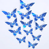 Back to school 12pcs Cake Decorations 3D Hollow Butterflies Happy Birthday Cake Toppers for Birthday Cake Dessert Baby Shower Decor Butterfly