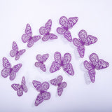 Back to school 12pcs Cake Decorations 3D Hollow Butterflies Happy Birthday Cake Toppers for Birthday Cake Dessert Baby Shower Decor Butterfly