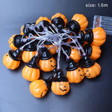 Black Friday Cifeeo  Halloween Party 1.5M 10Led Hat Pumpkin Light String Horror Ghost Festival Trick Or Treat Pumpkin Party Happy Halloween Day 2022