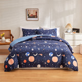 Cifeeo England America Cosmos Pattern Fluorescence Bedding Set King Queen Luminous Duvet Cover Set Dream Single Double Bed Quilt Covers