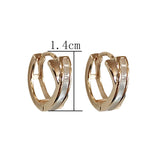 Cifeeo Trendy 14K Real Gold Cross Fritillaria Shell Hoop Earrings for Women High Quality Korean Fashion Jewelry S925 Silver Needle Gift