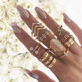 Cifeeo Fashion Ring Sets For Women Vintage Punk Gothic Finger Jewelry Fine Jewelry