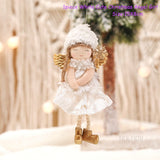 Cifeeo New Year 2023 Gifts Crown Veil Girl Dolls Angel Doll Navidad Xmas Tree Ornaments Christmas Decorations for Home Noel Natal