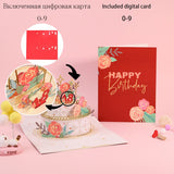 Cifeeo  Hot 3D Pop UP Happy Birthday Cards Invitation Cake Greeting Card Business Kids Gift Tourist Postcard For Friend Dad Mom Present