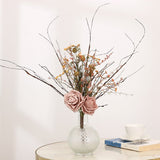 Simulation Rose Bouquet Fake Flowers Home Living Room Dining Table Wedding Fall Decor Artificial Flowers Fake Plants Home Decore