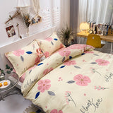 Cifeeo Florals Printed Fresh Bedding Set 100% Cotton High Quality Skin Friendly Duvet Cover with Sheets Home Comfortable Bedding Sets