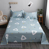 Cifeeo 3pcs Bedding Bedsheet and Pillowcase Washed Cotton Flat Bed Sheets Soft Bed Linens Single/Twin/Full/Queen/King Size Bed Cover