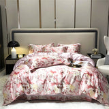 Cifeeo Mulberry Silk 4 Pieces Comforter Bedding Set, 1PC Duvet Cover, 1PC Bed Sheet, 2PCS Pillowcases, Luxury Home Textiles Bedclothes