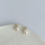 Cifeeo New Arrival Stud Earrings Fashion Water Drop Pearl Vintage Simple Elegant Female Jewelry