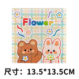 Back to school 10pcs Cute Bear Rabbit Snack Ziplock Bag Biscuits Candy Small Packaging Bag 13.5*13.5cm Party Hand-made Snack Packaging Bags