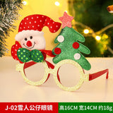 Cifeeo Cartoon Christmas Glasses Xmas Tree Santa Claus Gift Merry Christmas Decor Pendants Happy New Year 2023 Natal Nacidad Favor