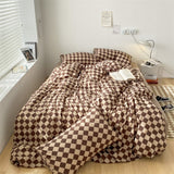 Cifeeo Fashion Checkerboard Cotton Bedding Set Plaid Duvet Cover 220x240 Bed Sheet Pillowcases Comforter Cover Luxury Soft Bed Linen
