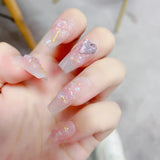 Cifeeo （Handmade Manicures）10Pcs Handmade False Nail Super Xian Nail Patch Mid-Length Ins Advanced Nail Finished Product student