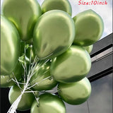 Cifeeo 15pcs Retro Olive Green Chrome Gold Latex Balloons Birthday Party Decor Baby Shower Air Ballon Wedding Celebration Supplies Glob